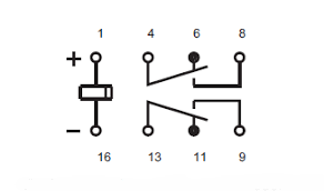 DPDT relay contact symbol