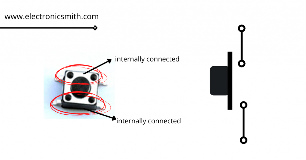 Push button pinout and internal connections